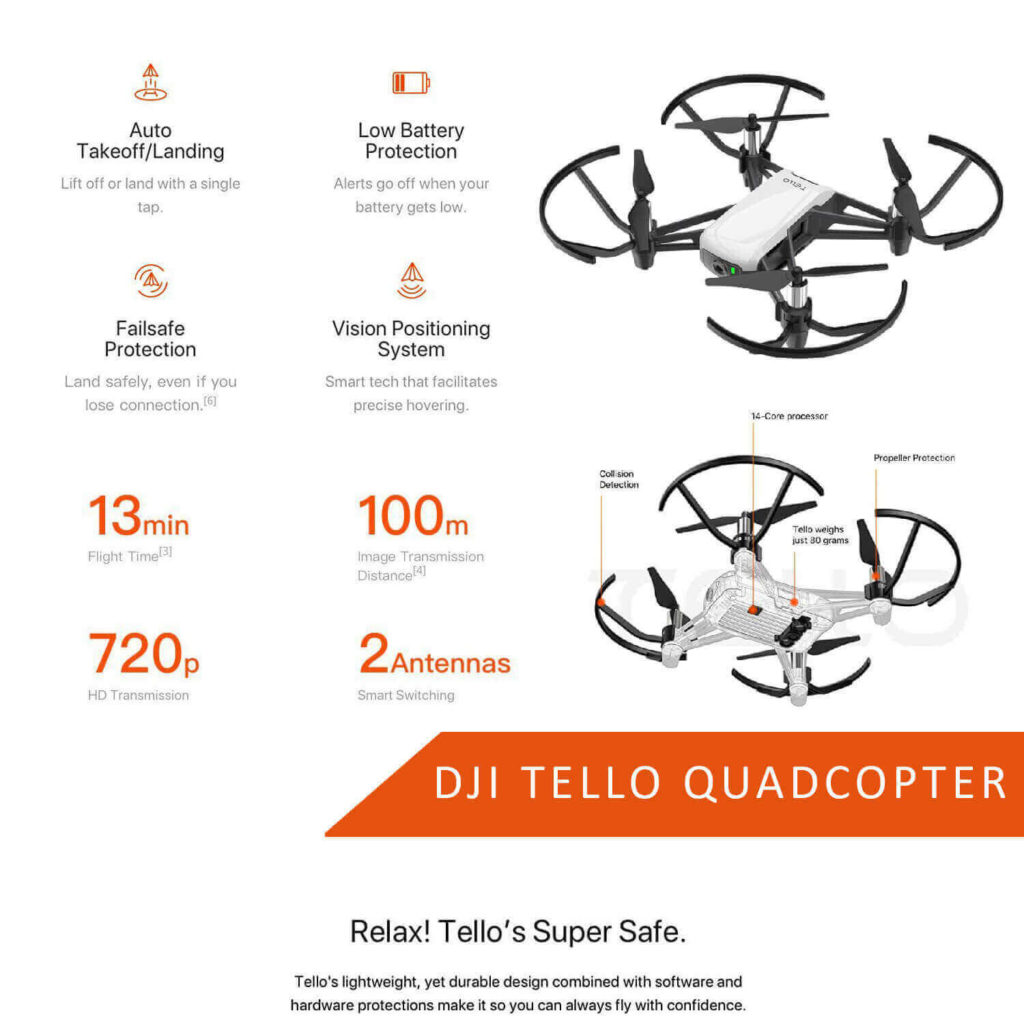 dji tello is at #6 for best drones under 200