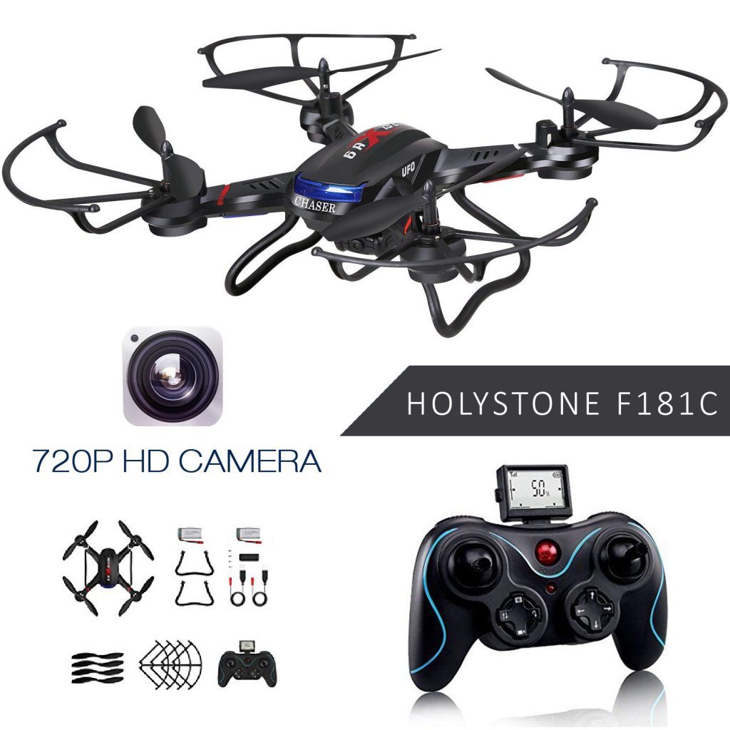 holy stone f181c rc chaser drone is at #12 for best drones under 200